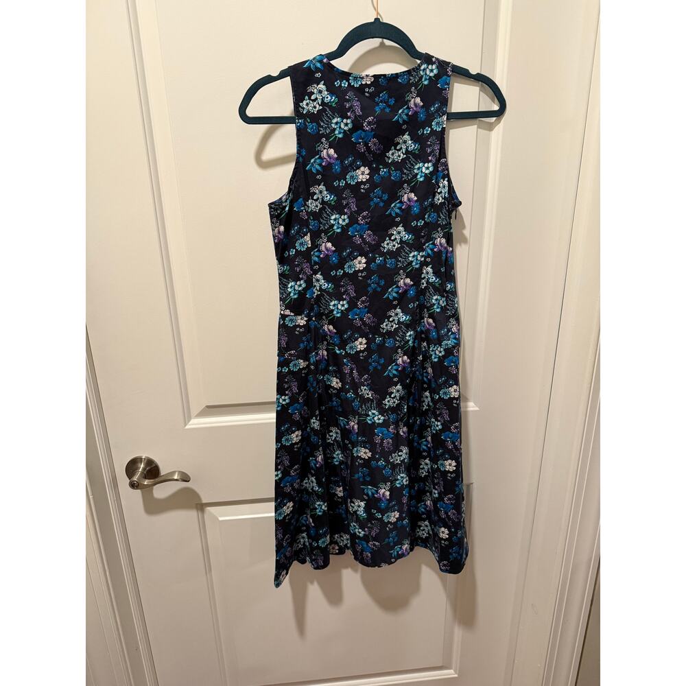 Derek Lam Navy Bouquet Flow Print Dress - Picture 7 of 9